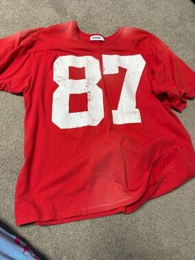 Daydreamer Red Graphic '87 Tee with White Numbers